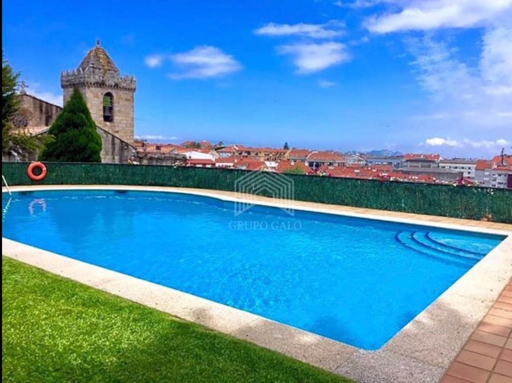 Estudio Impresionantes Vistas Con Terraza Y Piscina Baiona Exteriör bild