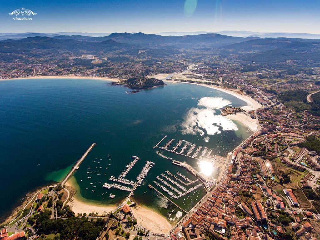 Estudio Impresionantes Vistas Con Terraza Y Piscina Baiona Exteriör bild
