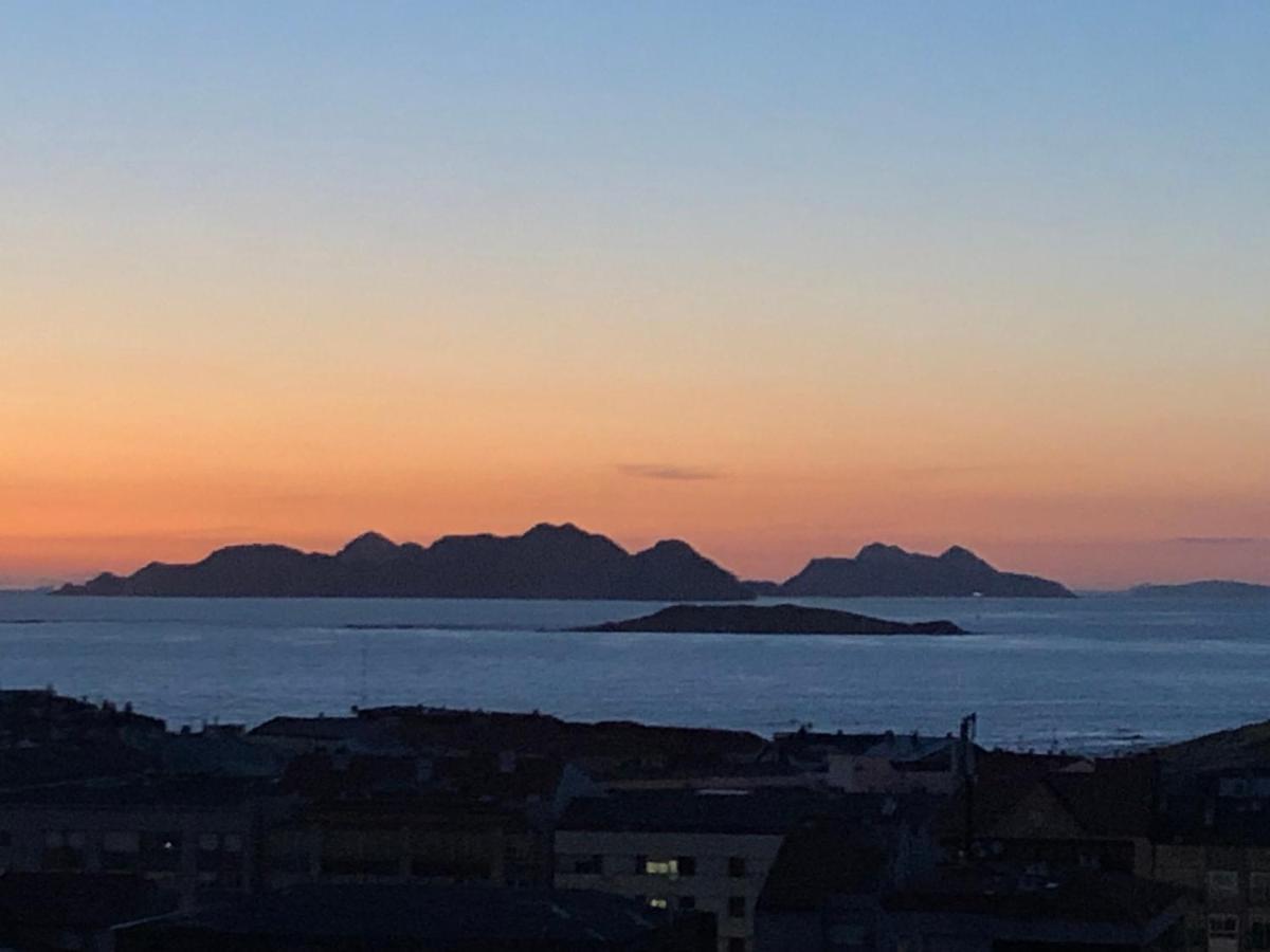Estudio Impresionantes Vistas Con Terraza Y Piscina Baiona Exteriör bild