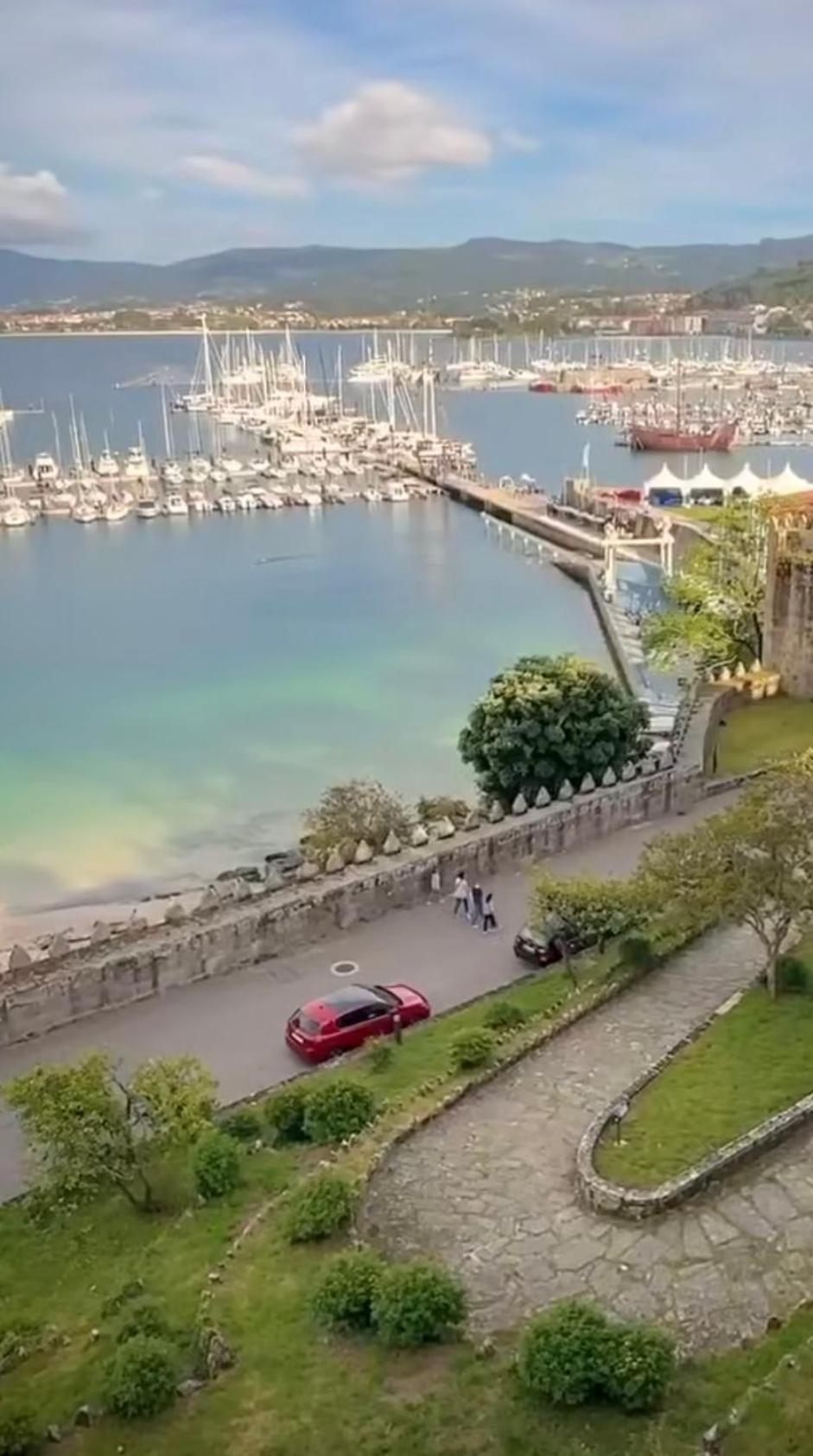 Estudio Impresionantes Vistas Con Terraza Y Piscina Baiona Exteriör bild